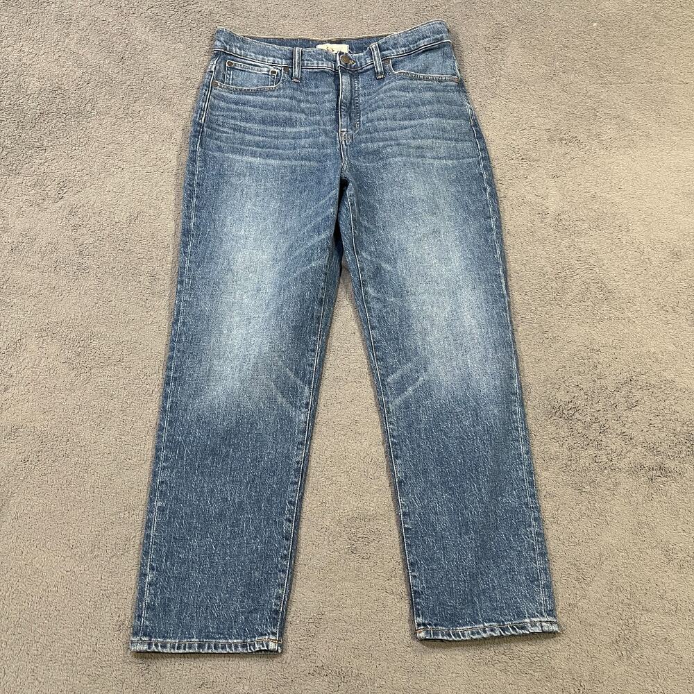Madewell Classic Straight Jeans Tall Blue Magic Pockets Women's Size 31 NWT